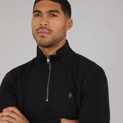 French Connection Herren FC 1/2 Zip Trainingsanzug Schwarz