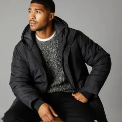 French Connection Herren Parka Jacke Schwarz
