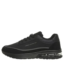 French Connection Herren PU/Suede Sneaker Schwarz