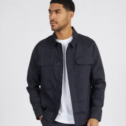 French Connection Herren Tech Overshirt Marine