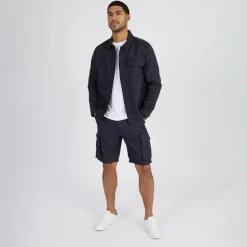 French Connection Herren Tech Overshirt Marine