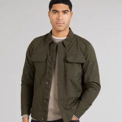 French Connection Herren Tech Overshirt Khaki