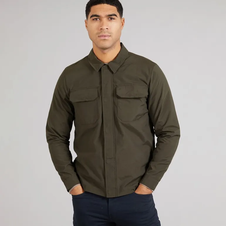French Connection Herren Tech Overshirt Khaki