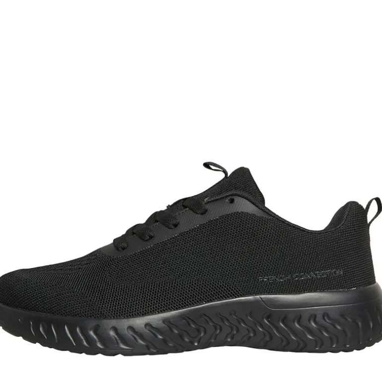 French Connection Herren V5 Schnürschuhe Schwarz Mono