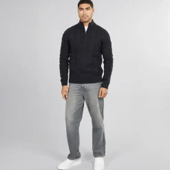 French Connection Herren Wollpullover mit 1/2 Reißverschluss Marine