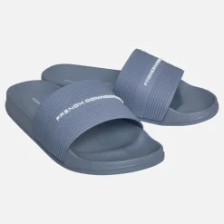 French Connection Junge Riemen Sandalen Light Blue/White Logo
