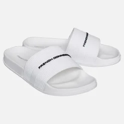French Connection Junge Riemen Sandalen Weiß/Black Logo