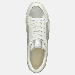 GEOX Damen Blomiee Metallic Sneaker Silver/Optic White
