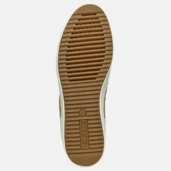 GEOX Damen Blomiee Metallic Trainers Hellgold/Off White Lt Gold/Off White