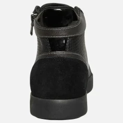 GEOX Damen Blomie High Top Sneaker mit Reißverschluss Schwarz