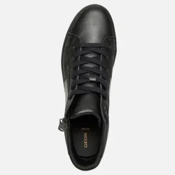 GEOX Damen Blomie High Top Sneaker mit Reißverschluss Schwarz