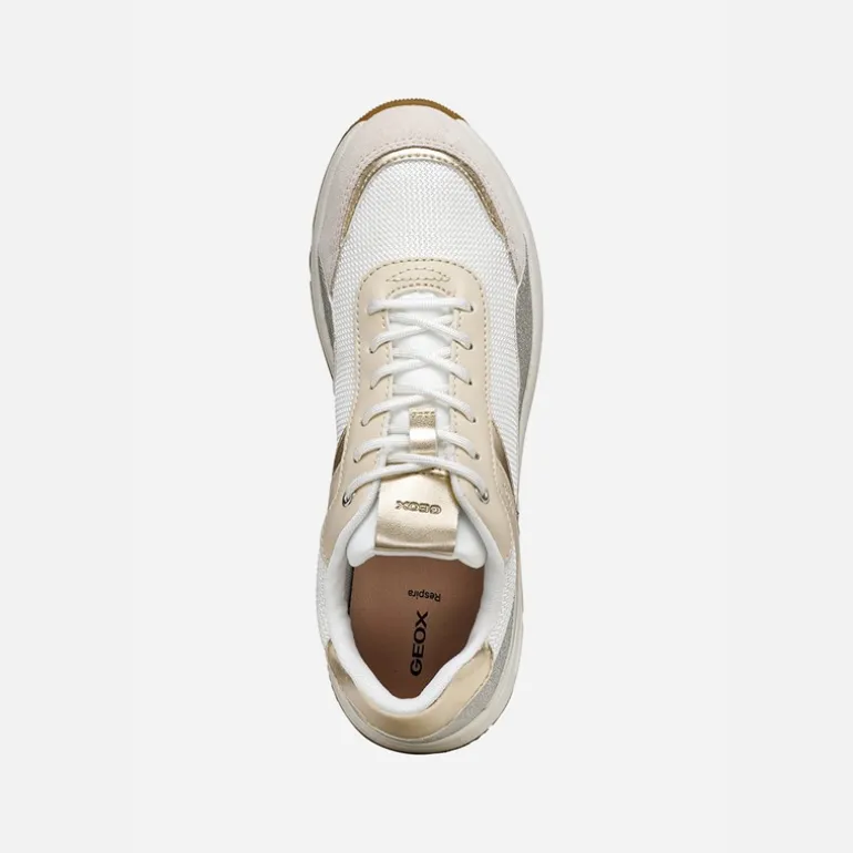 GEOX Damen Bulmya Sneaker Papyrus/Weiß
