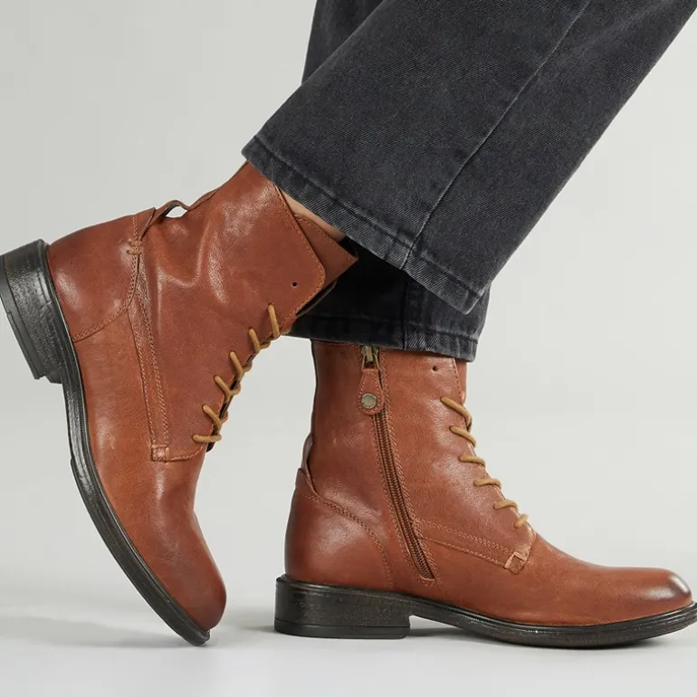 GEOX Damen Catria Schnürstiefeletten Braun