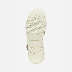 GEOX Damen Dandora Knöchel Riemen Sandalen Hellgold/Hellbraun Lt Gold/Lt Taupe