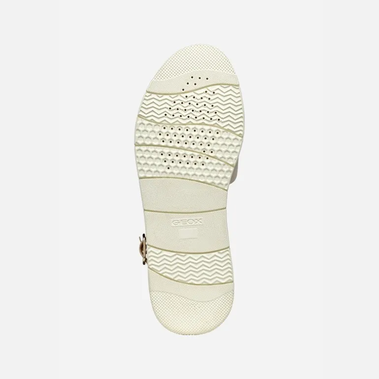 GEOX Damen Dandora Knöchel Riemen Sandalen Hellgold/Hellbraun Lt Gold/Lt Taupe