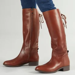 GEOX Damen Felicity Kniehohe Stretch Stiefel Braun