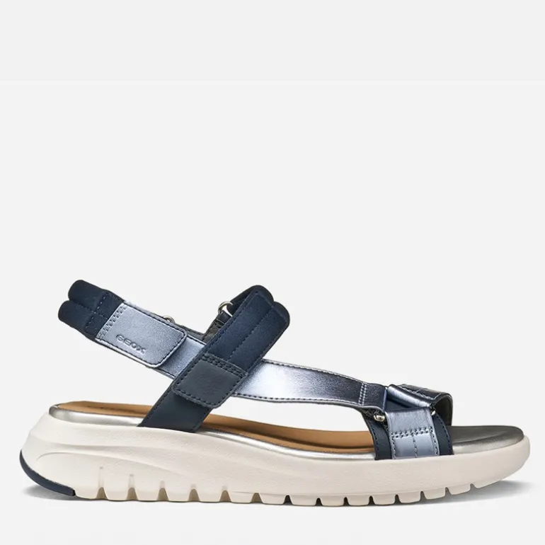 GEOX Damen Flextride S Sandalen Navy/Avio
