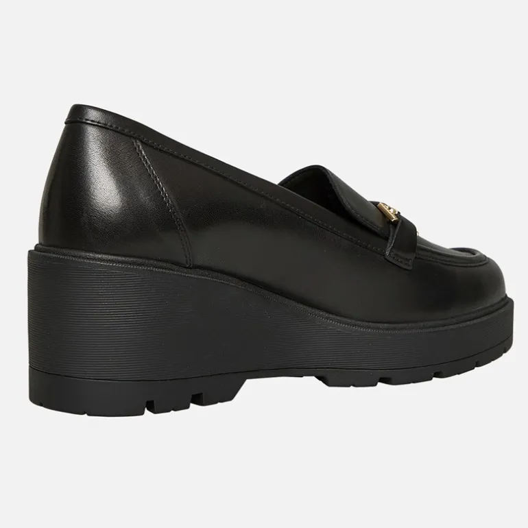 GEOX Damen Mierelle Keilabsatz Slipper Schwarz