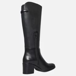 GEOX Damen neue kniehohe Stiefel Schwarz