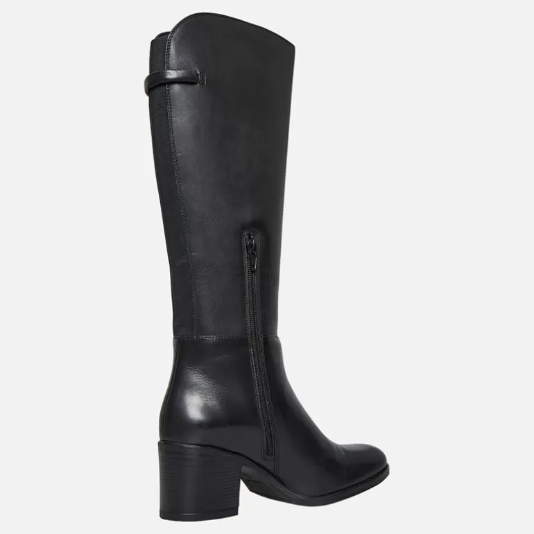 GEOX Damen neue kniehohe Stiefel Schwarz