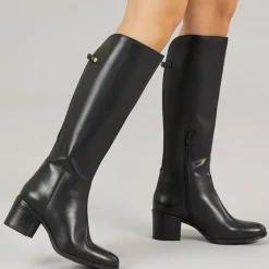 GEOX Damen neue kniehohe Stiefel Schwarz