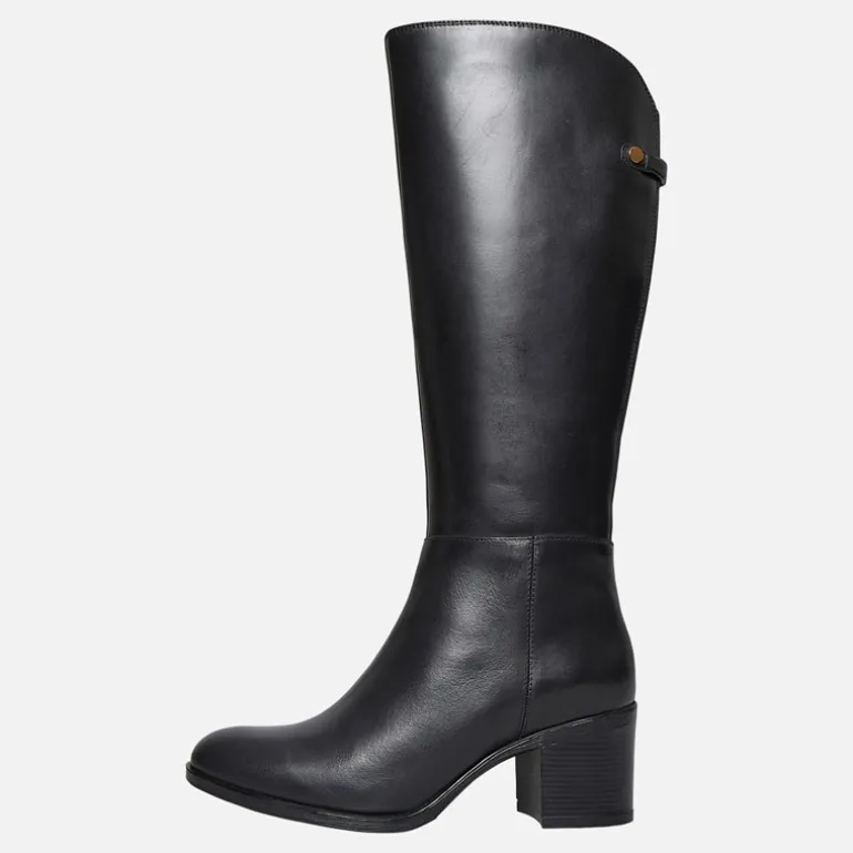 GEOX Damen neue kniehohe Stiefel Schwarz