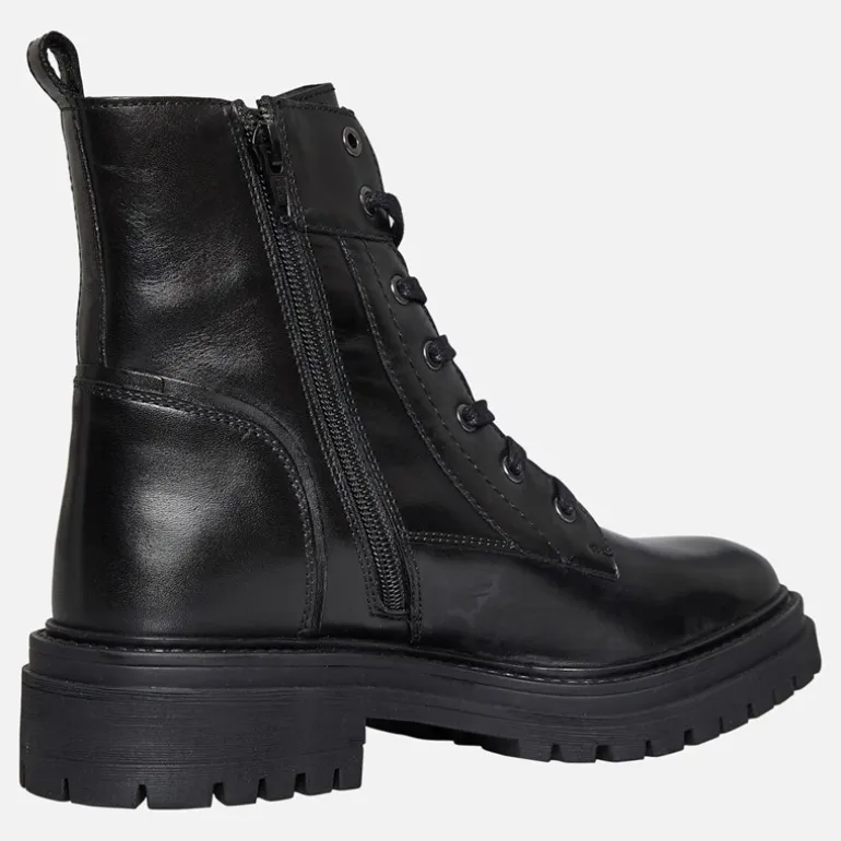 GEOX Damen Schnürstiefel Schwarz