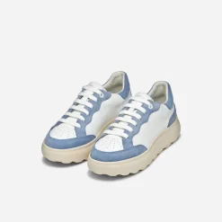 GEOX Damen Spherica EC4.1 Turnschuhe Weiß/Hellblau Weiß/Lt Blue