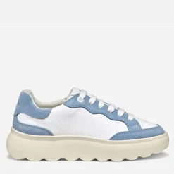 GEOX Damen Spherica EC4.1 Turnschuhe Weiß/Hellblau Weiß/Lt Blue