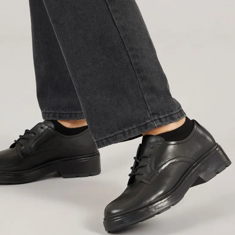 GEOX Damen Swelen klobige Oxford Schuhe Schwarz