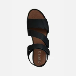 GEOX Damen Vega Sandalen Schwarz