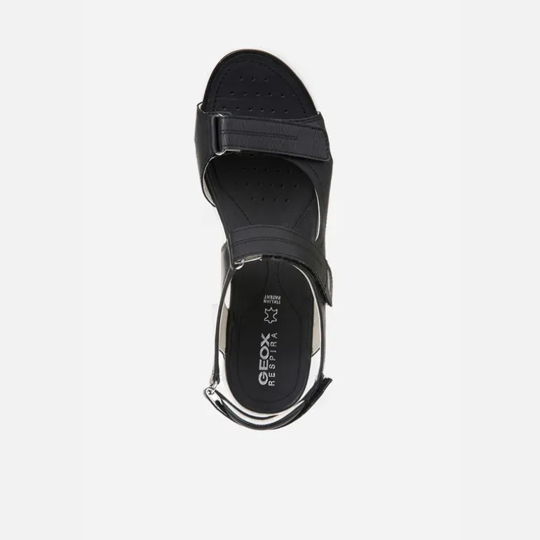 GEOX Damen Vega Sandalen Schwarz