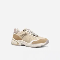 GEOX Damen Zarvia Sportschuhe Papyrus/Weiß