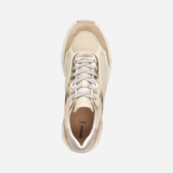 GEOX Damen Zarvia Sportschuhe Papyrus/Weiß