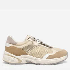 GEOX Damen Zarvia Sportschuhe Papyrus/Weiß