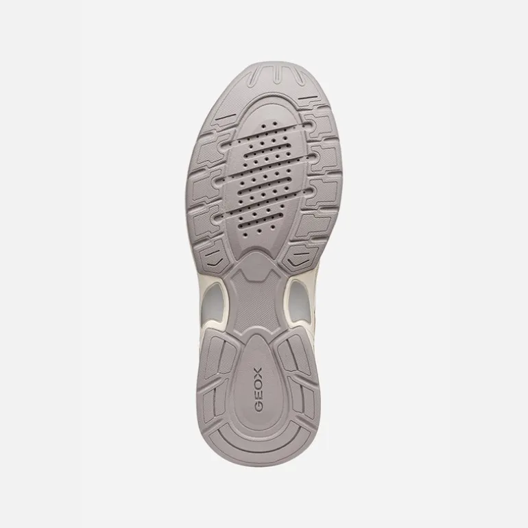 GEOX Damen Zarvia Sportschuhe Papyrus/Weiß