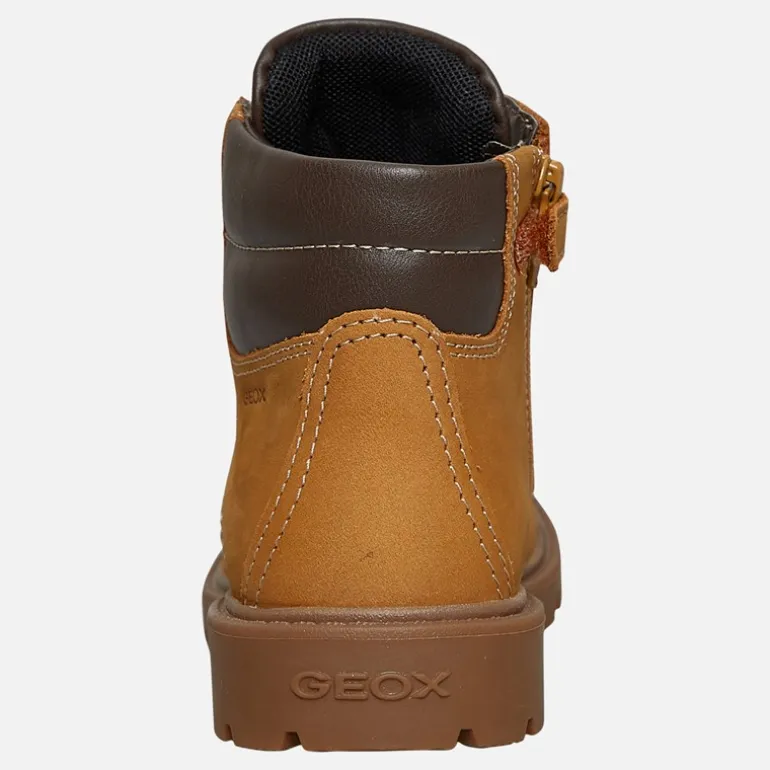 GEOX Junge Shaylax Reißverschlussstiefel Innen Gelb/Braun