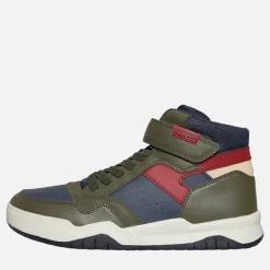 GEOX Junior Junge Perth Hi Top Sneaker Military/Navy
