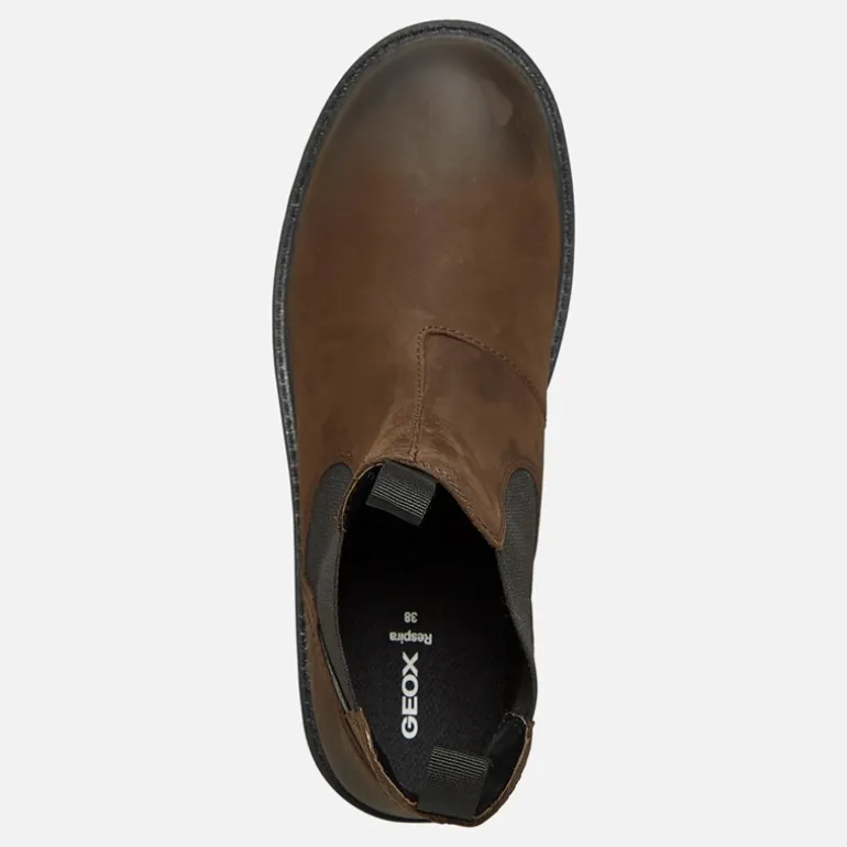 GEOX Junior Junge Shaylax Chelsea Stiefel Kaffee / Schwarz