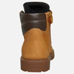 GEOX Junior Junge Shaylax Innen Reißverschluss Stiefel Gelb/Braun