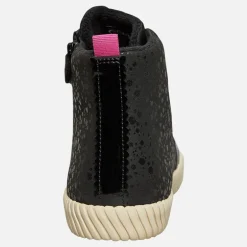 GEOX Junior Mädchen Mirroless Zip Hi Top Turnschuhe Schwarz