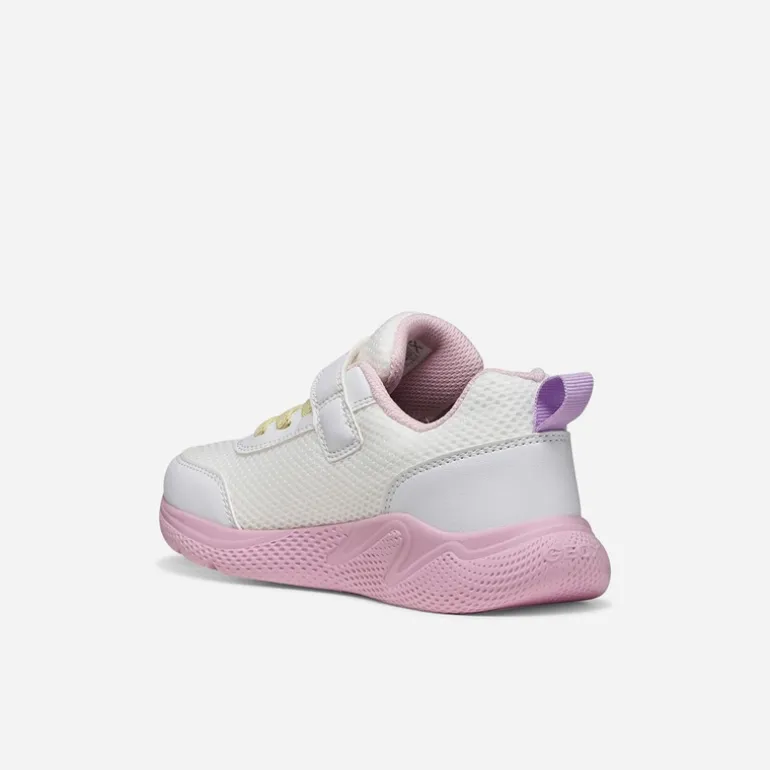 GEOX Junior Mädchen Sprintye Trainers Weiß/Rosa