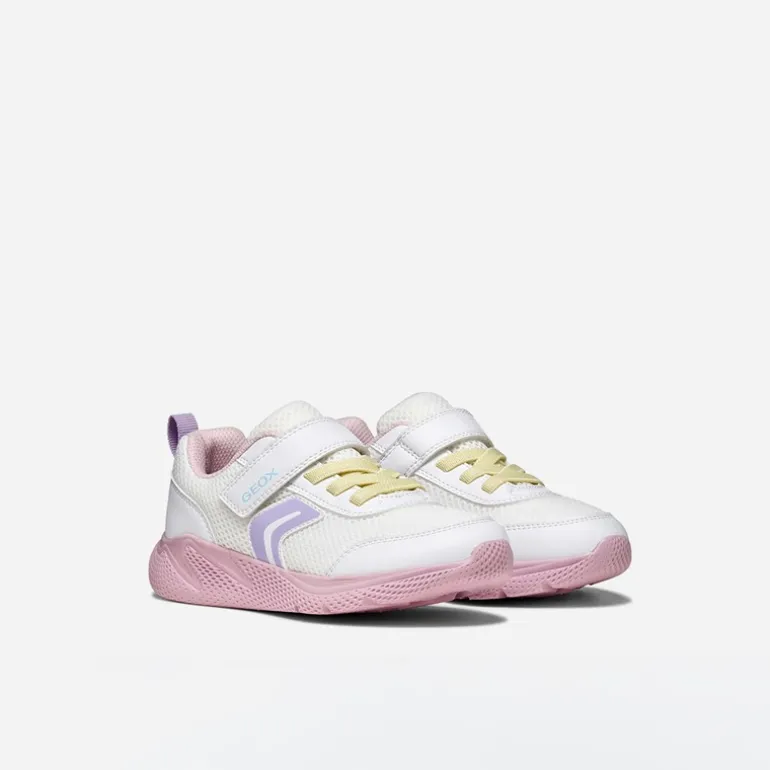 GEOX Junior Mädchen Sprintye Trainers Weiß/Rosa