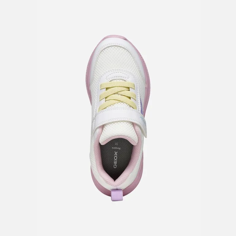 GEOX Junior Mädchen Sprintye Trainers Weiß/Rosa