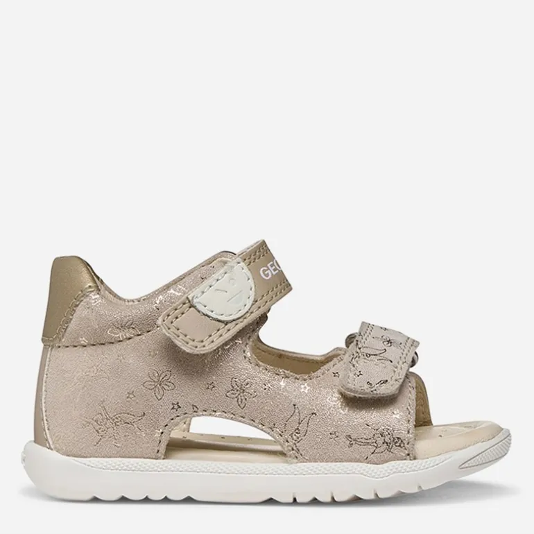 GEOX Kleinkind Mädchen Macchia Sandalen Beige/Platinum