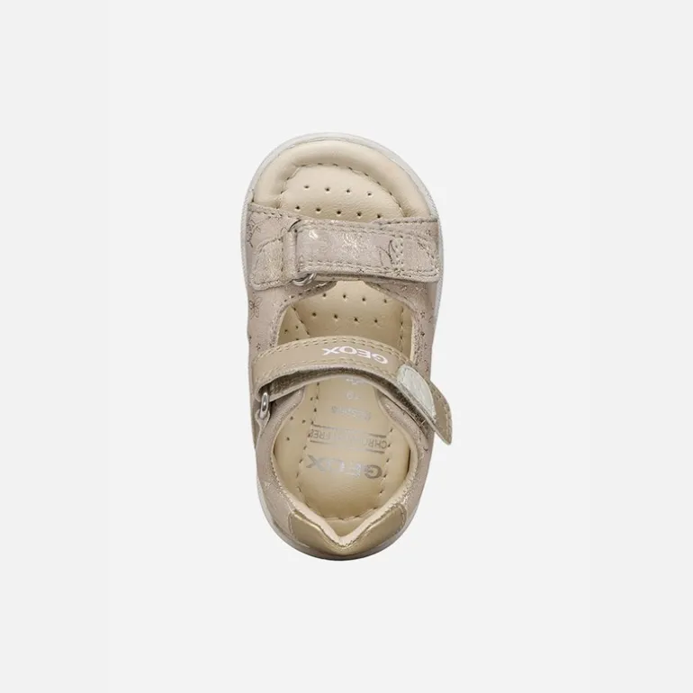 GEOX Kleinkind Mädchen Macchia Sandalen Beige/Platinum