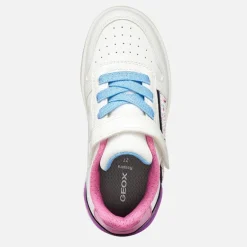 GEOX Kleinkind Mädchen Washiba Turnschuhe Weiß/Dunkelviolett Weiß/Dk Purple
