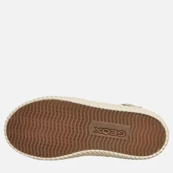 GEOX Mädchen Mirroless Reißverschluss Hi Top Turnschuhe Dark Beige