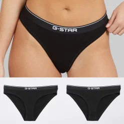 G-STAR Damen 3er-Pack Hipster Slips Schwarz