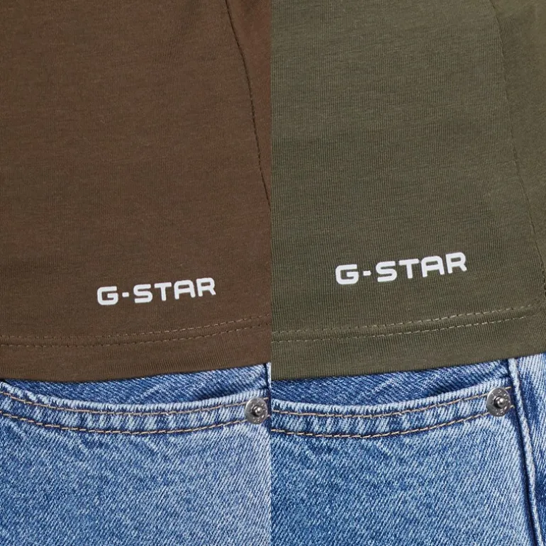 G-STAR Damen 2er-Pack Unterhemden Forest Night/Wren